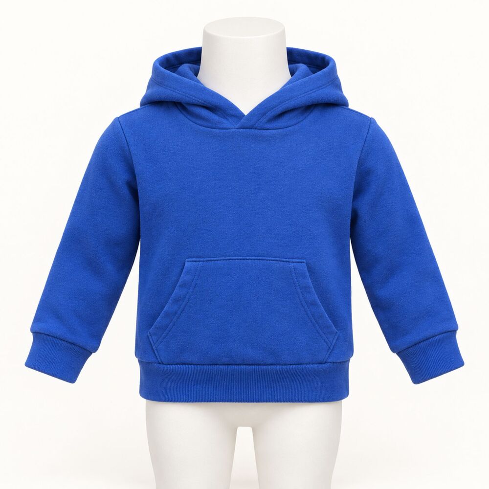 Wonder Nation Toddler Boys Blue Pullover Fleece Hoodie Sweatshirt Size 2T